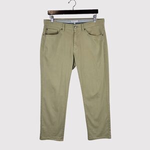 Peter Millar Mens Pants Khaki Chino Straight Crown Performance Stretch Golf 33x2